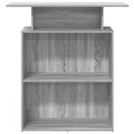 vidaXL Bureau de réception sonoma gris 100x40x104 cm bois ingénierie