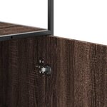 vidaXL Buffet haut chêne marron 68x35x139 cm bois d'ingénierie métal