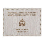 2 euros commémorative Vatican 2013 - Siège Vacant en coffret BU.