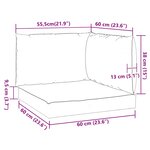 vidaXL Coussins de palette lot de 3 gris tissu oxford