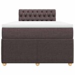 vidaXL Sommier à lattes de lit avec matelas Marron foncé 120x200 cm