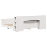 vidaXL Cadre de lit sans matelas blanc 200x200 cm bois massif de pin