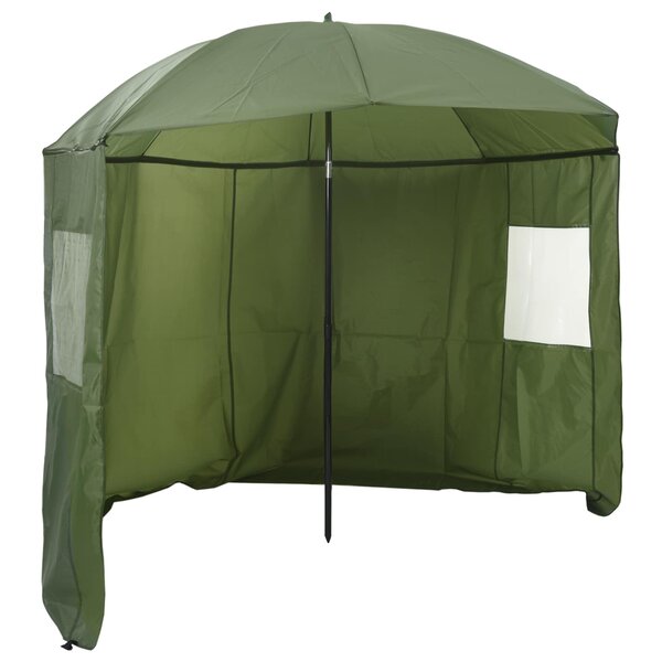 vidaXL Umbrella de pêche 218 x 185 cm Polyester Oxford Jaune armée