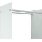 vidaXL Portant de bois de chauffage Blanc 80x35x100 cm Verre trempé