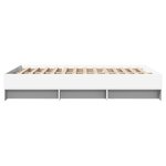 vidaXL Cadre de lit sans matelas blanc 135x190 cm bois d'ingénierie