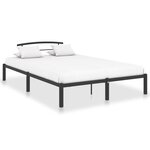 vidaXL Cadre de lit sans matelas noir métal 160x200 cm