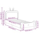 vidaXL Cadre de lit pour enfants avec tête de lit Bleu 80 x 200 cm PU