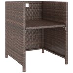 vidaXL Meuble à dîner de jardin 6Pièces et coussins Résine tressée Marron