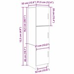 vidaXL Bureau 2 Pièces Chêne fumé