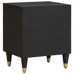 vidaXL Cabinet de chevet avec porte 2 Pièces Noir 40 x 33 x 46 cm