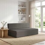 vidaXL Canapé-lit pliable Gris foncé 152 x 86 5 x 60 cm Tissu
