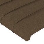 vidaXL Tête de lit avec oreilles Marron foncé 203x23x118/128 cm Tissu