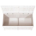 vidaXL Boîte de rangement de jardin Blanc 147x68x64 cm Bois de pin