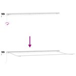 Store rétractable manuel avec LED vert et jaune 600x350 cm
