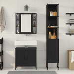 Meuble sous-vasque vidaXL Chêne noir 60x30x60 cm Bois d'ingénierie