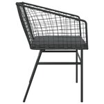 vidaXL Chaises de jardin lot de 2 avec coussins noir résine tressée