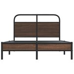 vidaXL Cadre de lit sans matelas 140x200 cm chêne marron