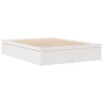 vidaXL Cadre de lit sans matelas blanc 140x200 cm bois de pin massif