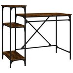 vidaXL Bureau avec étagères chêne 105x50x90 cmbois d'ingénierie et fer