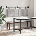 vidaXL Tête de lit suspendue Gris nuage tissu