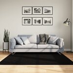 vidaXL Tapis HUARTE à poils courts doux et lavable noir 160x160 cm