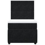 vidaXL Sommier à lattes de lit avec matelas Noir 90x190 cm Velours