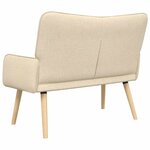 vidaXL Sofa 2 places Crème 115 x 61 x 87 cm Tissu