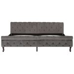 vidaXL Cadre de lit sans matelas gris velours 200x200 cm