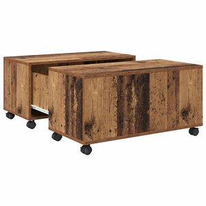 vidaXL Table basse Bois ancien 75 x 75 x 38 cm Bois d'ingénierie