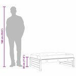 vidaXL Repose-pied de jardin 120x80 cm marron miel bois de pin massif