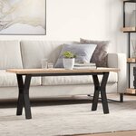 vidaXL Table basse cadre en Y 110x40x45 5 cm bois de pin massif acier