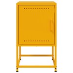 vidaXL Tables de chevet 2 Pièces jaune moutarde 36x39x60 5 cm acier