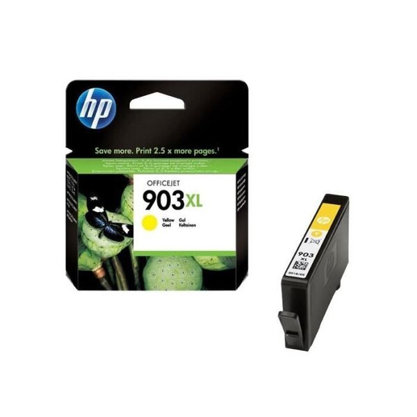 Hp 903xl cartouche d'encre jaune grande capacité authentique pour hp officejet pro 6950/6960/6970 (t6m11ae)