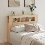 vidaXL Tête de lit à LED chêne sonoma 140x18 5x103 5cm bois ingénierie