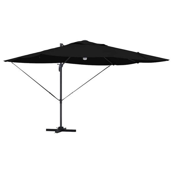 vidaXL Parasol Noir 351 x 250 x 253 cm Polyester et Aluminium