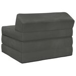 vidaXL Canapé-lit pliable Gris foncé 200 x 70 x 10 cm Velours