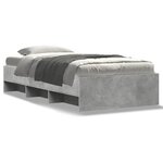 vidaXL Cadre de lit sonoma gris 90x200 cm bois d'ingénierie