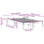 vidaXL Cadre de lit avec tables de chevet Marron Marron