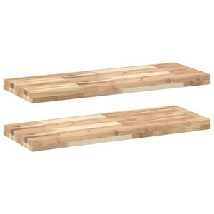 vidaXL Étagères flottantes 2 Pièces 100x30x4 cm acacia massif non traité