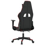 vidaXL Chaise de jeu de massage Noir et rouge Similicuir