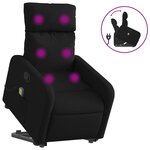 vidaXL Fauteuil de massage inclinable Noir Tissu