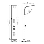 vidaXL Panneau de douche aluminium 20x44x130 cm blanc