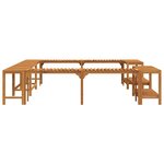 vidaXL Enclos Carré de Bain à Remous Extérieur Marron 250 x 250 cm