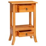 vidaXL Table console avec tiroir Naturel 50 5 x 30 x 75 5 cm
