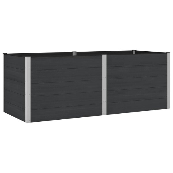 vidaXL Jardinière surélevée Noir 250 x 100 x 91 cm
