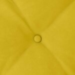vidaXL Coussin de Dos Jaune 120 x 50 cm Tissu en velours côtelé