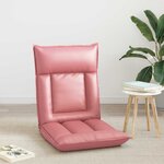 vidaXL Fauteuil de sol ajustable Rose Simili cuir