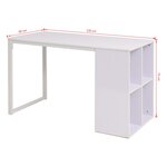 vidaXL Table d'écriture 120x60x75 cm Blanc