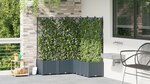vidaXL Jardinier avec Treillis 5 Pièces Gris Clair 120x120x143 cm