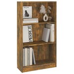 vidaXL Bibliothèque Chêne fumé 60x24x109 cm Bois d'ingénierie